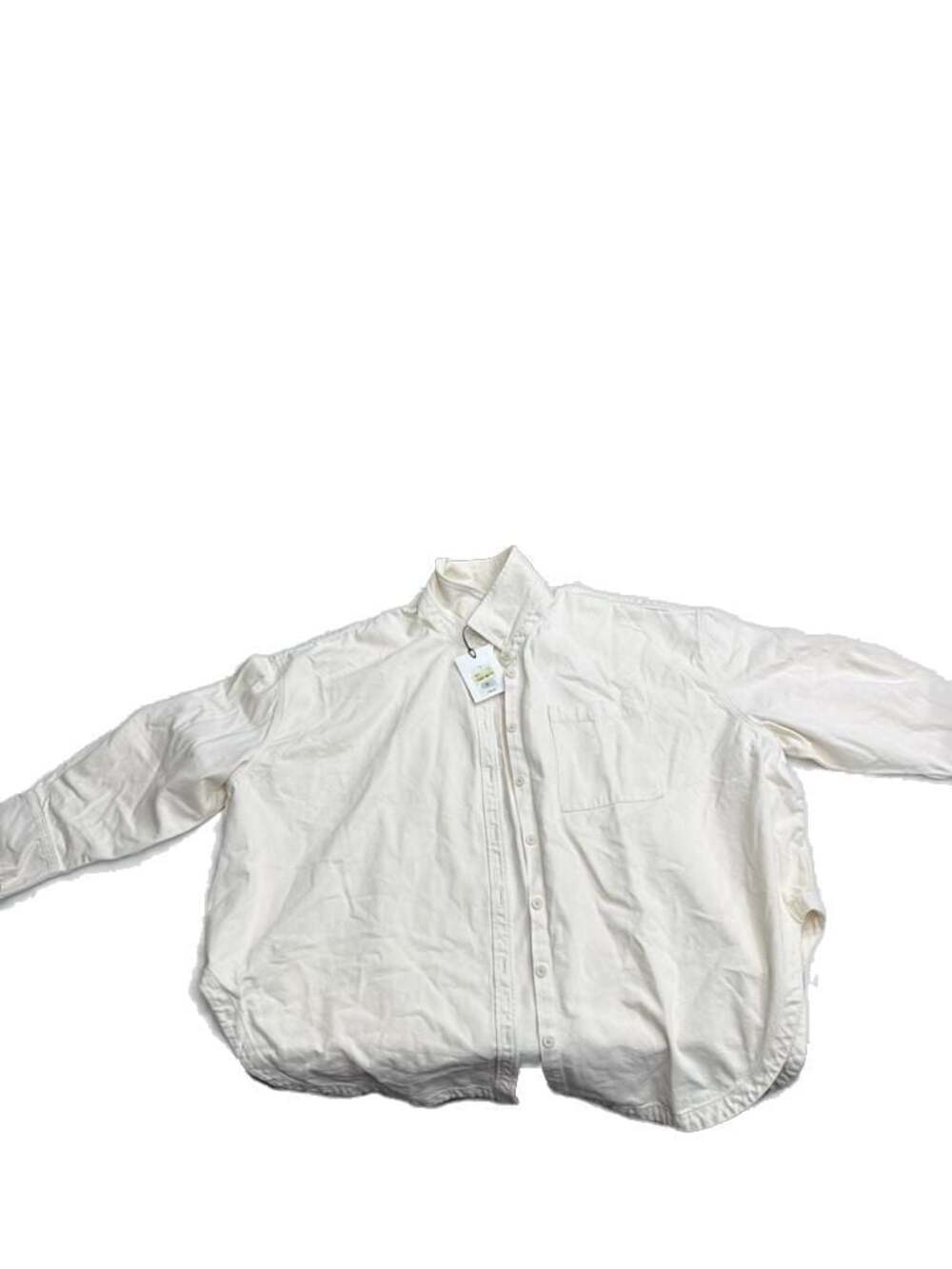Kahlana Barfield Brown for Target Cream Oversized Button-Down Twill Top Size 3X
